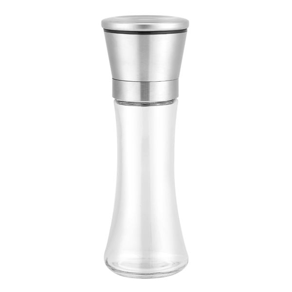 2Piece Stainless Steel Salt &amp; Pepper Mill Grinder Adjustable Ceramic Rotor