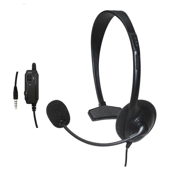 Gaming Headset with Mic for PS4 - Lightweight Chat &amp; Voice Control