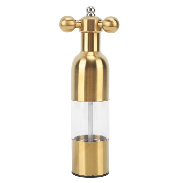 Pepper Mill Coarseness Adjustable Manual Pepper Salt Grinder Gold Large