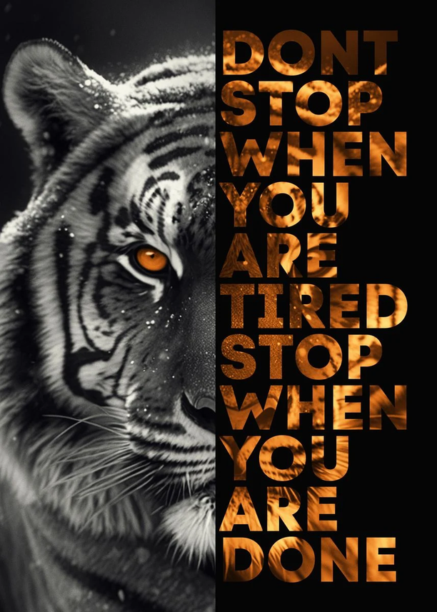 Motivational Canvas Wall Art - Don't Stop When You Are Tired Artwork ...