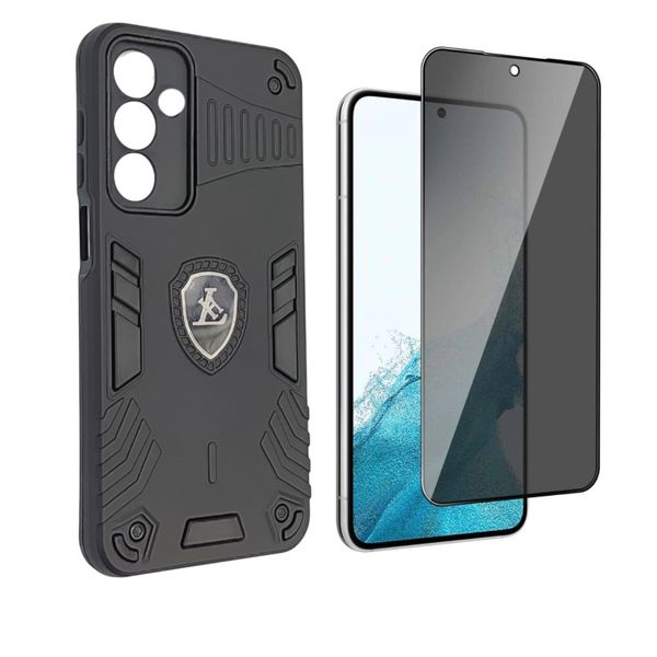 Hard Cover &amp; Privacy Glass Combo Compatible With Samsung Galaxy S24 ULTRA