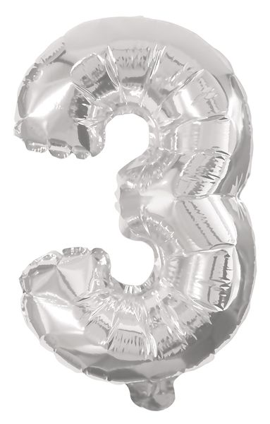 12 Inch Air-filled Silver Foil Balloon 3