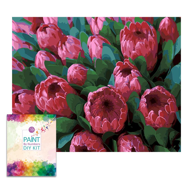 Easy Craft Paint by Number DIY Kit, 50x40cm Special Ice Protea Shop