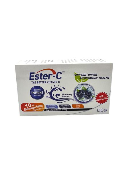 Deo Pharma Ester-C Vitamin C Blueberry - 20 Effervescent Tablets