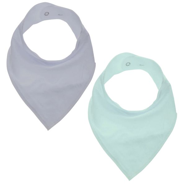 GingerBaby - Luxury Bandana Dribble Bib - Grey &amp; Mint Green