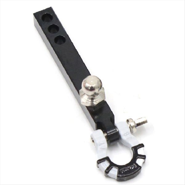 Metal Trailer Tow Hook for 1/10 Rc Crawler Black+White