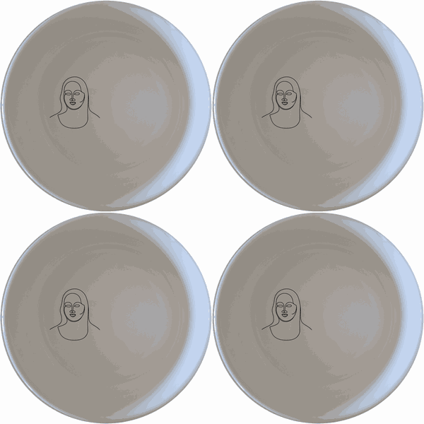 Curvy Fat Mona Lisa Bowl Set of 4 - Range 1