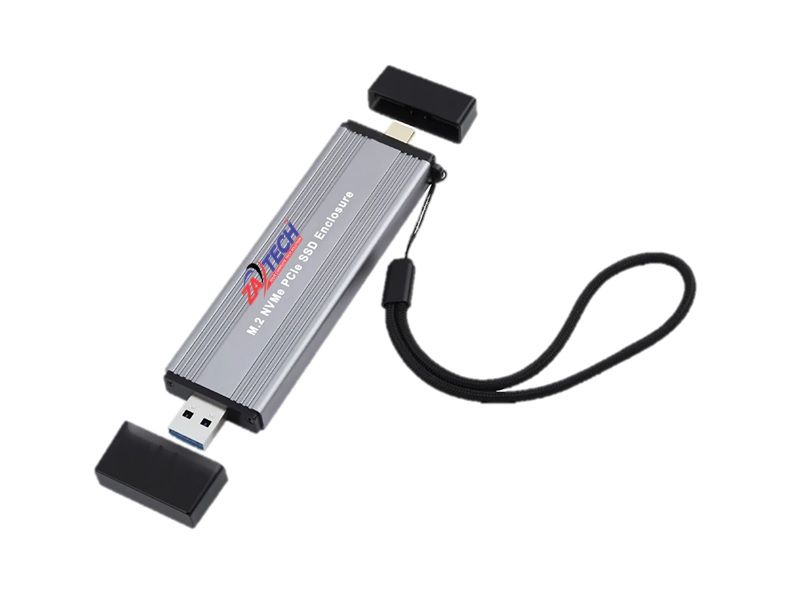 ZATECH NVMe Dynamo: USB3.1 Type-A + USB3.2 Type C, M.2 Adapter, JMS583 Chip