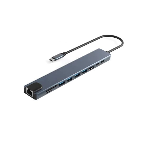 USB C Hub Ethernet HDMI Adapter 10 in 1 Laptop Docking Station with 4K HDMI