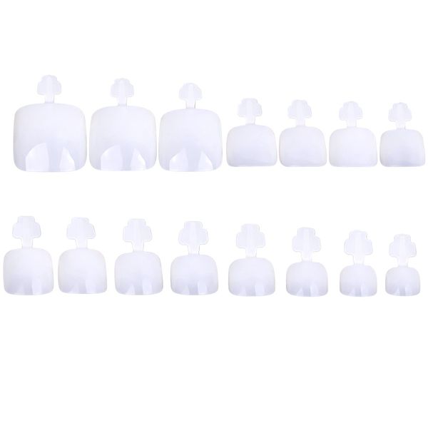 600 Piece - Off White Square Toe Nail Tips Set