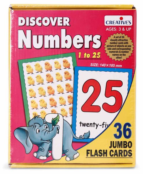 Discover Numbers Jumbo Flash Cards 36 Cards