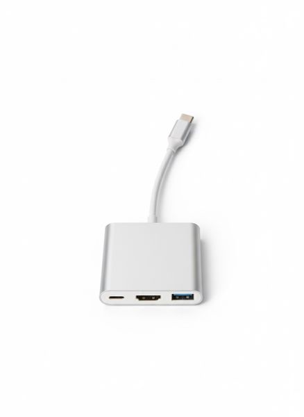 USB-C to HDMI, USB 3.0 &amp; USB-C Multiport Adapter Hub - Silver