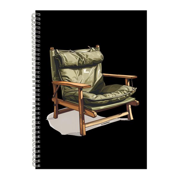 Chair A4 Notebook Spiral and Lined Trendy Safari Graphic Notepad Present162