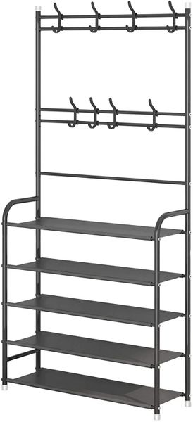Multi-Functional 5-Tier Space-Saving Coat/Shoe Storage Organizer Rack - S
