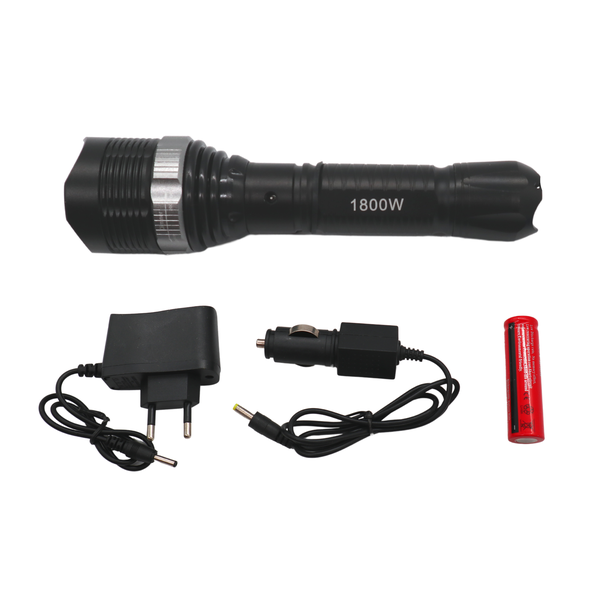 Powerful LED Rechargeable Flashlight 1800w
