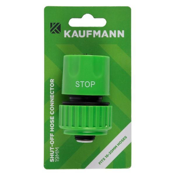 Kaufmann - Shut Off Hose Connector - 20mm - Bulk Pack of 10