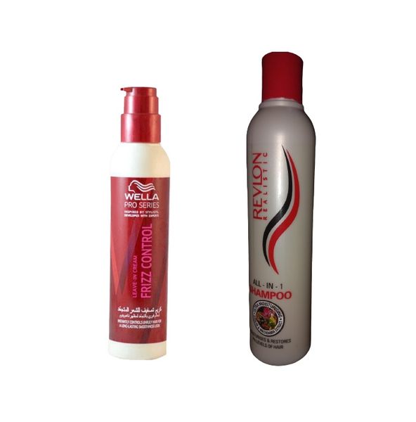 All in One Shampoo (250ml) &amp; Leave In Frizz Control Cream (150ml) Combo Set