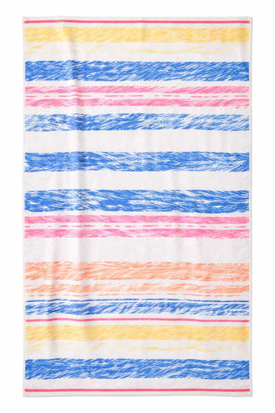 1 x Striped Microfibre Beach Towel 180cm x 90cm