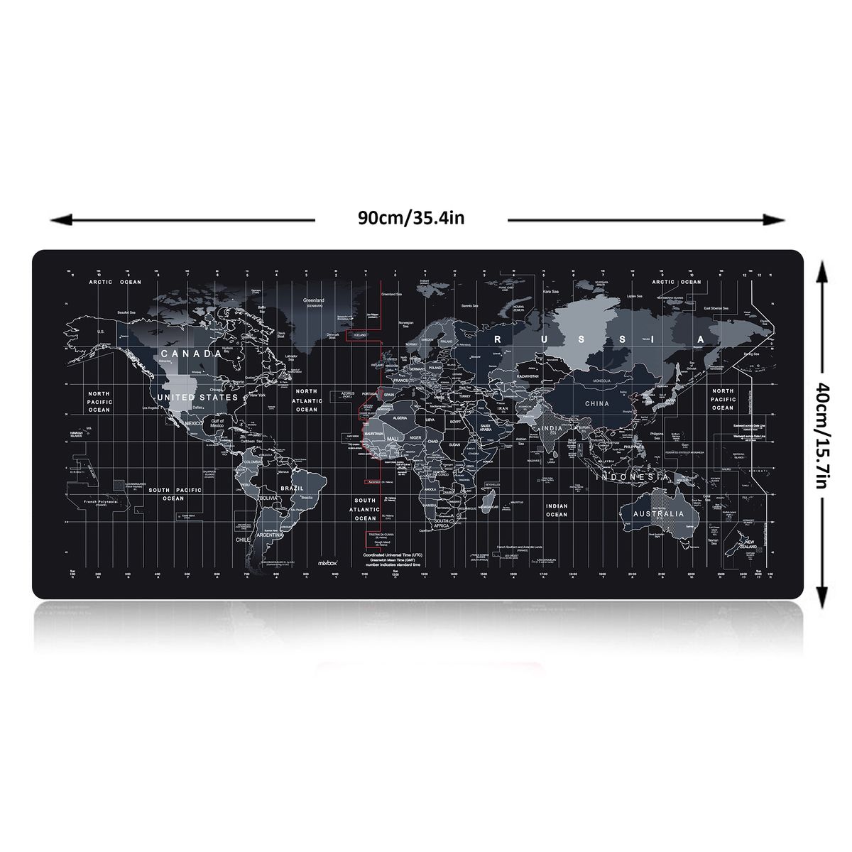 Mix Box 90x40cm Extra Large Non-Slip World Map Speed Game Mouse