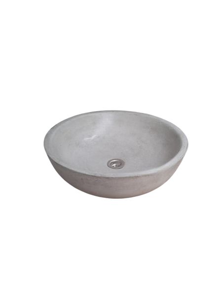 Concrete Round Cement Handmade Basin Countertop Butler Sink 42 x 14cm