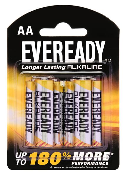 Eveready Alkaline AA Batteries (Pack of 6)