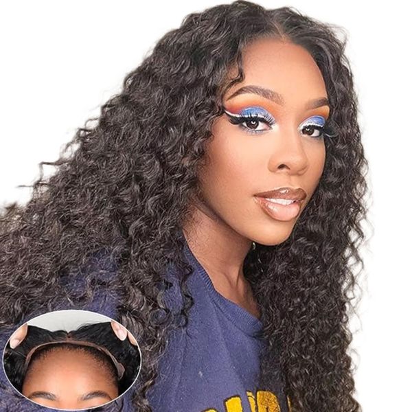 Brazilian/Peruvian Virgin Hair Water Wave Full Frontal Lace Wig 20inch