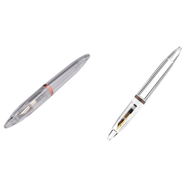 0 5Mm Nib Fountain Pen With Eyedropper Transparent Pens Rose Gold