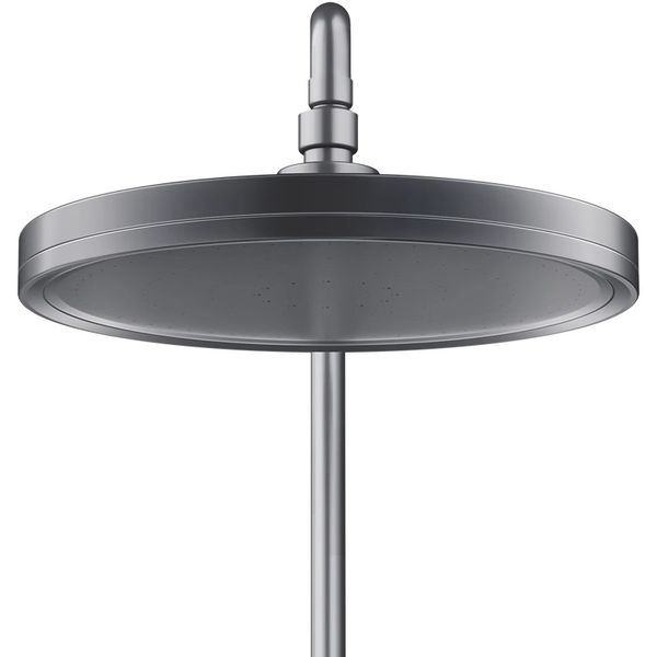 6-Speed Pressure Boost Ceiling Shower Head (Bright Silver/Grey) - 1 Piece