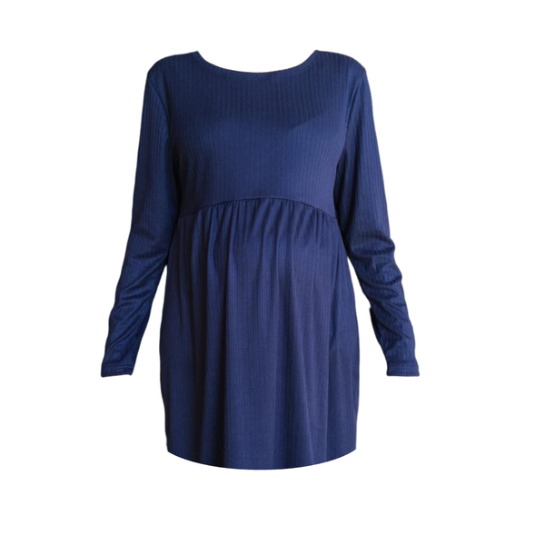 Maternity - Smock Style - Casual Blouse - Long Sleeve-Up to 6XL - Botanic Green