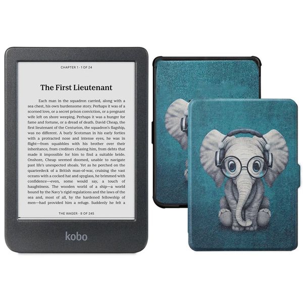 Kobo Clara BW 6" eReader With Cover - Elephant