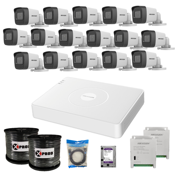 Hikvision 16 Channel 1080p Complete Kit - New Model