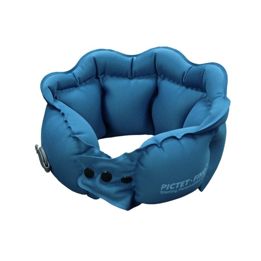 DW Portable and Travel-Friendly Inflatable Neck Pillow - Grey - RH40