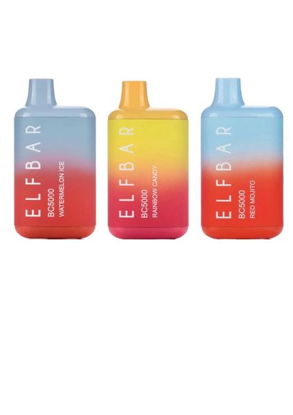 Elf Bar BC5000 Disposable Vape - 5000 Puffs (5% ) - Value Pack of 3 flavours