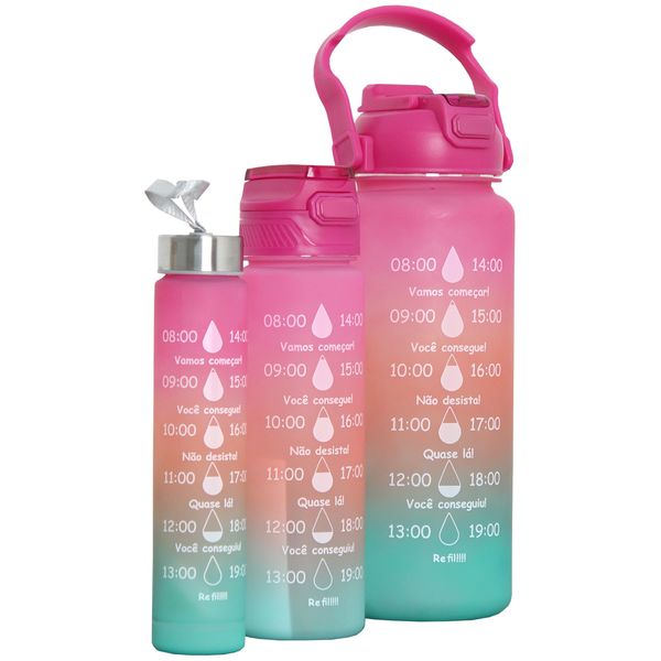 Purple &amp; Prose 3 piece multicolour inspirational bottles