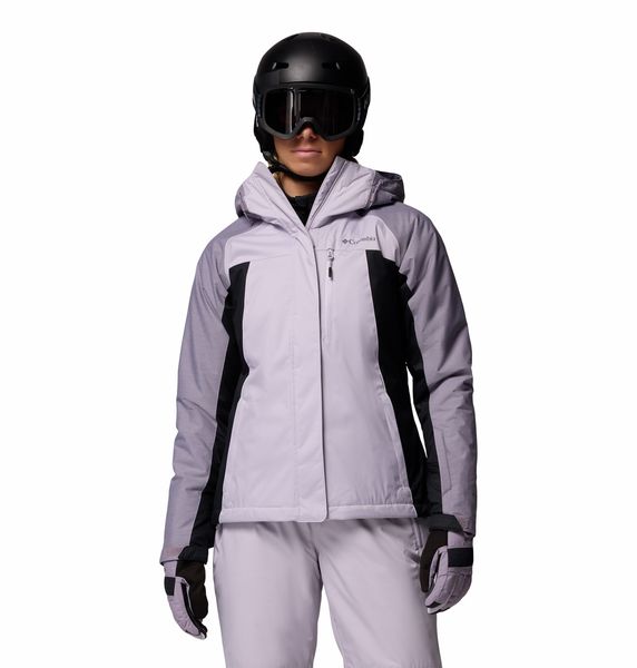 Columbia Women's Snowy Summit Insulated Jacket Lavender Pearl Black