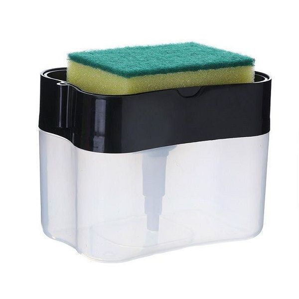 Multi-functional Soap Pump And Sponge Caddy- black