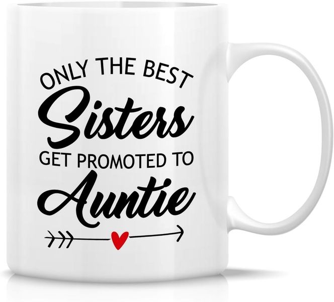 Only The Best Sisters Get Promoted To Auntie Christmas Birthday Gift Mug