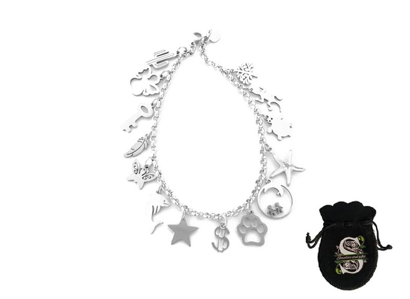 Stainless Steel Charm Bracelet