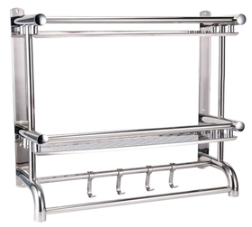 Stainless steel Bathroom & Kitchen Storage Rack | Shop Today. Get it ...