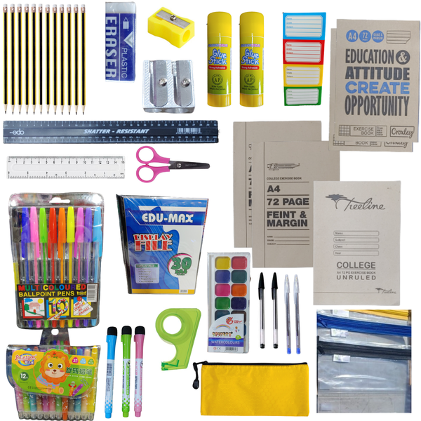 Stationery - Pencils, Scissors, Books, Rulers, Stationery Combo Grade 1 - 2