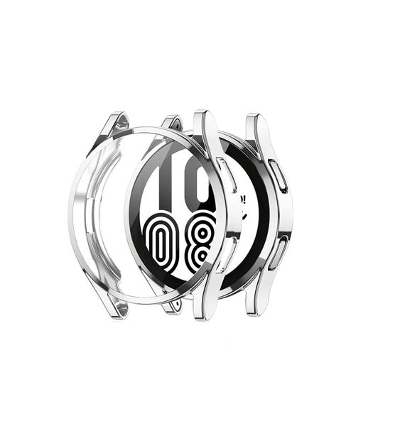 Flexible TPU GEL Cover Compatible with Samsung Watch 4 44mm silver 2189