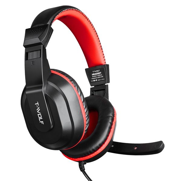 T-Wolf Wired Portable Gaming Headset With Microphone
