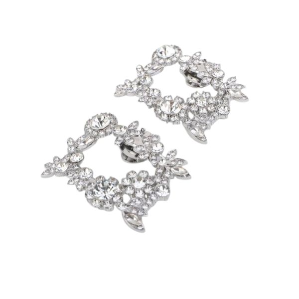 Shoe Clips for Women Shoes,Elegant Crystal Sparkling,Classic Square Buckles