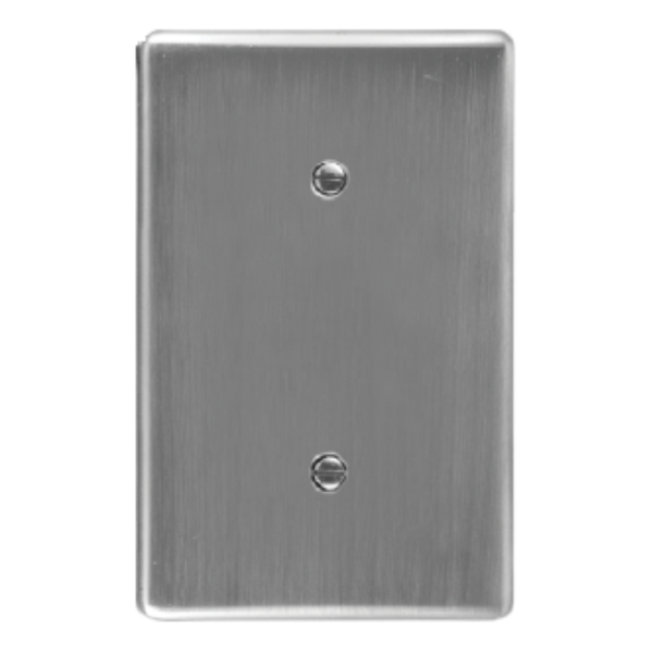 Silver Metal 4x2 Blank Cover