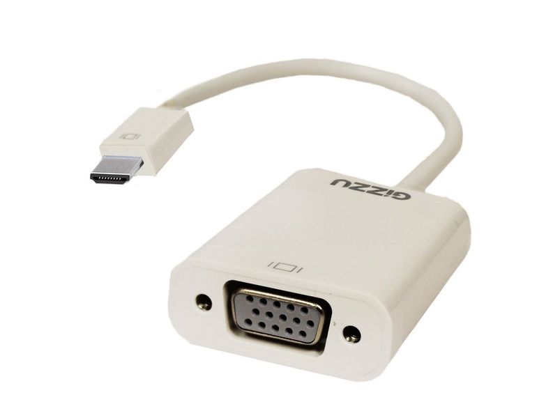 Gizzu HDMI To VGA With Audio Adapter - White