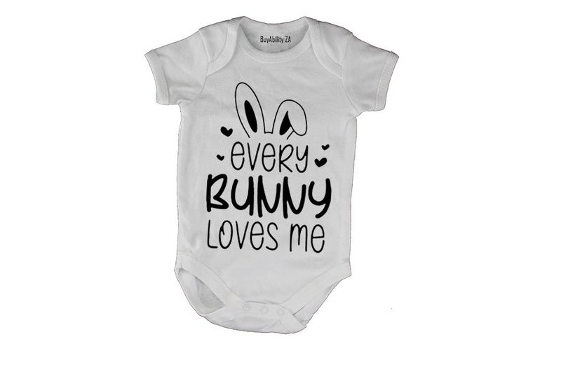 Every Bunny Loves Me - Easter - Short Sleeve - Baby Grow