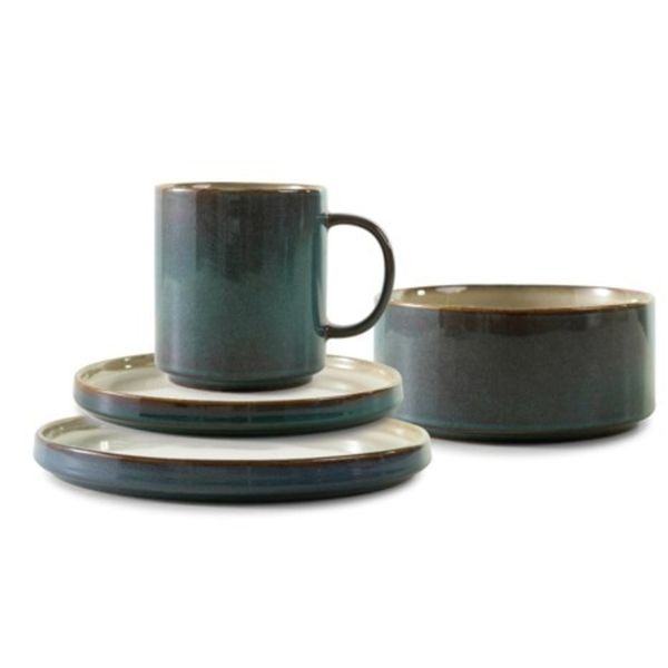 P25102B-Azure Glow 16 Piece Dinner Set