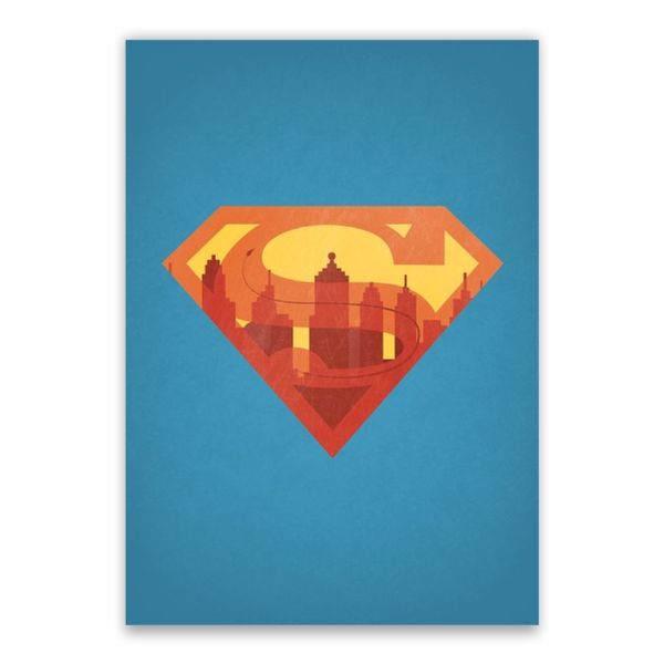 Superman Logo Metropolis Poster - A1