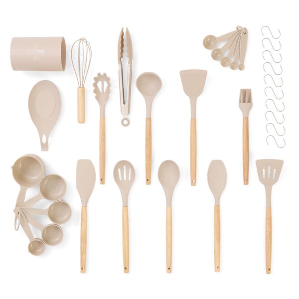 Chenshia 33 - Piece Silicone Kitchen Utensils Set - Non Stick &amp; Heat Resistant