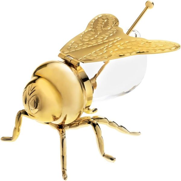 Kitchen Bee Shaped Honey Storage Jar with Spoon